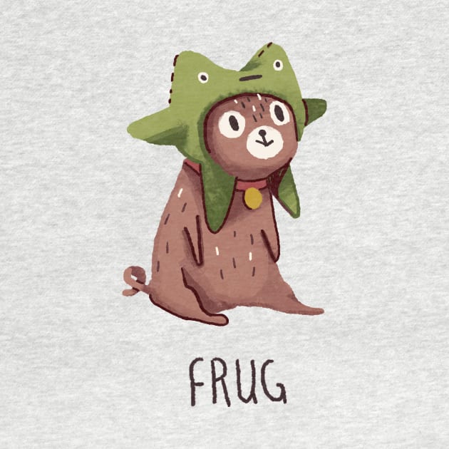 Pug in a frog costume.. Frug. by Qakie